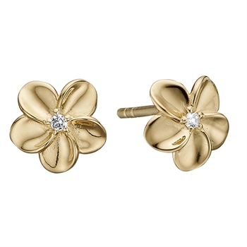 Christina Collect Gold-plated sterling silver Flower Bouquet Beautiful stud earrings, also available in silver, model 671-G84